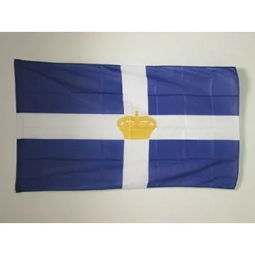 DRAPEAU ROYAUME DE GRÍ?CE 1863-1973 90x60cm - DRAPEAU GREC ANCIEN 60 x 90 cm Fourreau pour hampe