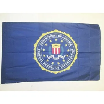 DRAPEAU FBI DES ETATS-UNIS 90x60cm - DRAPEAU FEDERAL BUREAU OF INVESTIGATION DES USA 60 x 90 cm Fourreau pour hampe