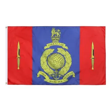 UK Royal Marines 45 Commando Flag 2' x 3' 100D polyester grommets