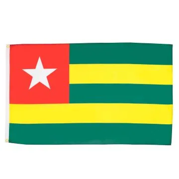 DRAPEAU TOGO 90x60cm - DRAPEAU TOGOLAIS 60 x 90 cm - DRAPEAUX