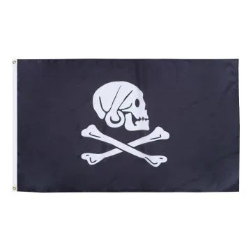 Henry Avery Black Pirate Flag 2' x 3' 100D polyester grommets