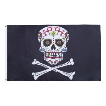 Made-Up Pirate Flag 2' x 3' 100D polyester grommets