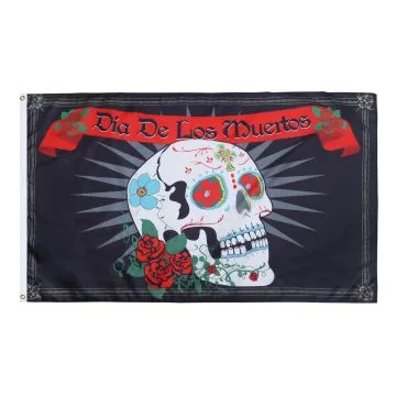 Dia de los Muertos Flag 2' x 3' 100D polyester grommets