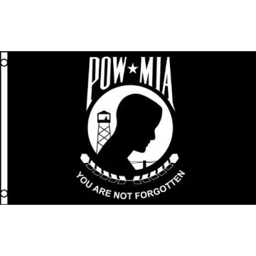 DRAPEAU POW-MIA REMEMBER 90x60cm - DRAPEAU AMÍ?RICAIN - ETATS-UNIS 60 x 90 cm - DRAPEAUX