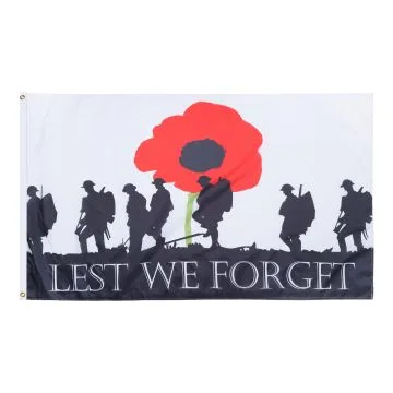 Lest We Forget Army Flag 2' x 3' 100D polyester grommets