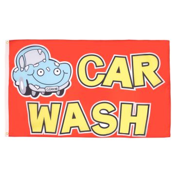 Car Wash Flag 2' x 3' 100D polyester grommets