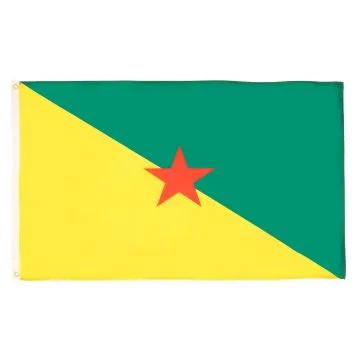 DRAPEAU GUYANE 90x60cm - DRAPEAU GUYANAIS - FRANCE 60 x 90 cm - DRAPEAUX
