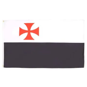DRAPEAU ORDRE DU TEMPLE CROISADES 90x60cm - DRAPEAU DES TEMPLIERS 60 x 90 cm - DRAPEAUX