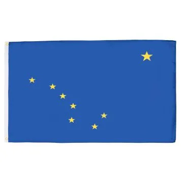 DRAPEAU ALASKA 90x60cm - DRAPEAU ETAT AMÉRICAIN - USA - ETATS-UNIS 60 x 90 cm - DRAPEAUX