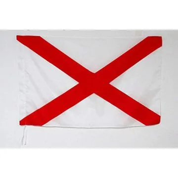 Drapeau course automobile blanc croix Saint André rouge 90x60cm - Drapeau de commissaire 60 x 90 cm Fourreau pour hampe