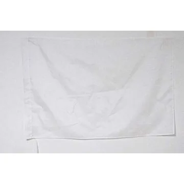 Drapeau course automobile blanc 90x60cm - Drapeau de commissaire 60 x 90 cm Fourreau pour hampe