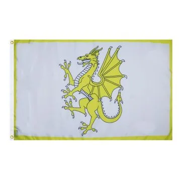 Welsh Golden Dragon Flag 2' x 3' 100D polyester grommets