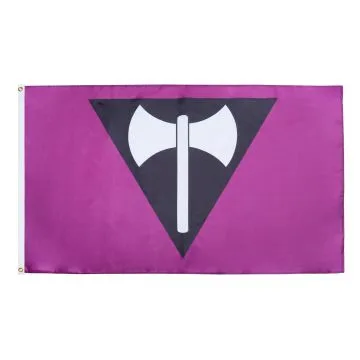 Lesbian Pride Labrys Flag 2' x 3' 100D polyester grommets