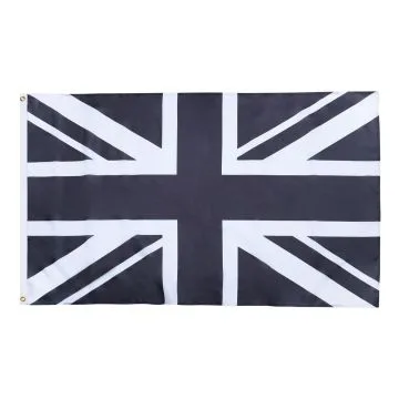 DRAPEAU ROYAUME-UNI NOIR 90x60cm - DRAPEAU UNION JACK - UK 60 x 90 cm - DRAPEAUX