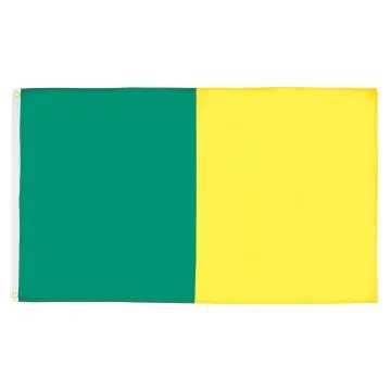 DRAPEAU VERT ET JAUNE 90x60cm - DRAPEAU VERT ET JAUNE 60 x 90 cm - DRAPEAUX
