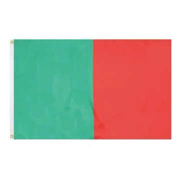 DRAPEAU VERT ET ROUGE 90x60cm - DRAPEAU VERT ET ROUGE 60 x 90 cm - DRAPEAUX