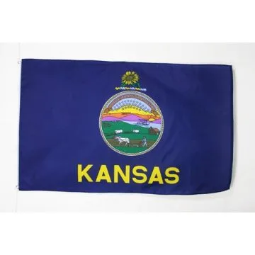 DRAPEAU KANSAS 90x60cm - DRAPEAU ETAT AMÉRICAIN - USA - ETATS-UNIS 60 x 90 cm - DRAPEAUX