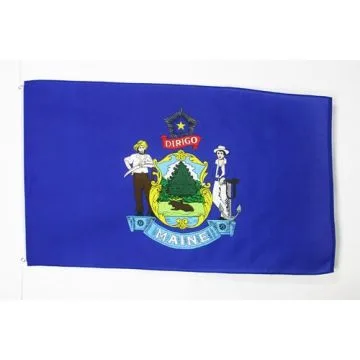 DRAPEAU MAINE 90x60cm - DRAPEAU ETAT AMÉRICAIN - USA - ETATS-UNIS 60 x 90 cm - DRAPEAUX