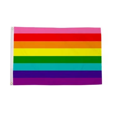 Bandera Arcoiris Original 8 franjas 90 x 60 cm poliester 100D ojales metalicos