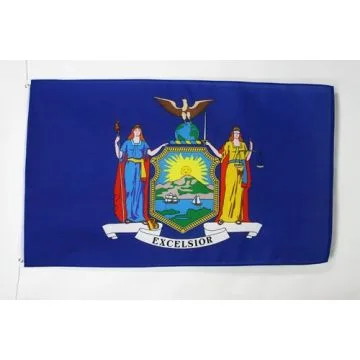 DRAPEAU NEW YORK 90x60cm - DRAPEAU NEW YORKAIS - ETAT AMÉRICAIN - USA - ETATS-UNIS 60 x 90 cm - DRAPEAUX