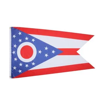 DRAPEAU OHIO 90x60cm - DRAPEAU ETAT AMÉRICAIN - USA - ETATS-UNIS 60 x 90 cm - DRAPEAUX