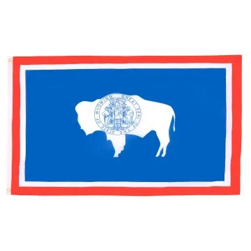 DRAPEAU WYOMING 90x60cm - DRAPEAU ETAT AMÉRICAIN - USA - ETATS-UNIS 60 x 90 cm - DRAPEAUX