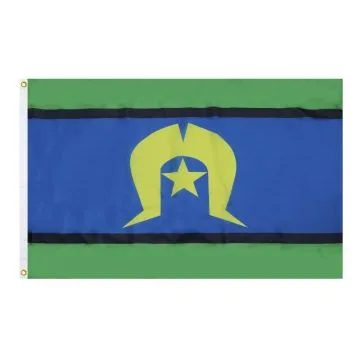 DRAPEAU ILES DU DÉTROIT DE TORRÈS 90x60cm - DRAPEAU INDIGÈNE AUSTRALIEN - AUSTRALIE 60 x 90 cm - DRAPEAUX