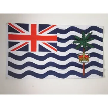 DRAPEAU TERRITOIRES BRITANNIQUES DE L\'OCÉAN INDIEN 90x60cm - DRAPEAU BRITANNIQUE 60 x 90 cm - DRAPEAUX