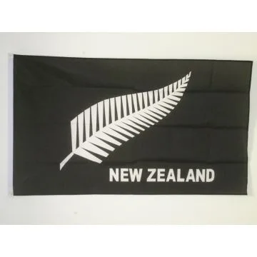 DRAPEAU NOUVELLE-ZÉLANDE ALL BLACK 90x60cm - DRAPEAU NÉO-ZÉLANDAIS - RUGBY 60 x 90 cm - DRAPEAUX
