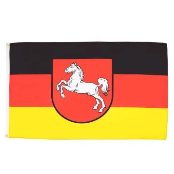 DRAPEAU BASSE-SAXE 90x60cm - DRAPEAU NIEDERSACHSEN - LAND ALLEMAGNE 60 x 90 cm - DRAPEAUX