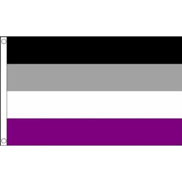 Drapeau Arc-en-Ciel Asexuel 90x60cm - Drapeau Aasexualité - Rainbow 60 x 90 cm - Drapeaux