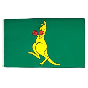 DRAPEAU BOXING KANGOUROU 90x60cm - DRAPEAU BOXING KANGAROO - AUSTRALIE 60 x 90 cm - DRAPEAUX