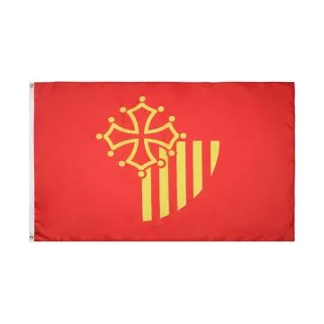 Flagge Languedoc-Roussillon 90 x 60 cm Polyester 100D mit Metallösen