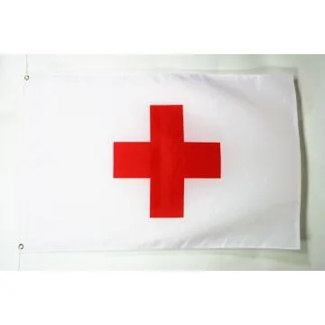 DRAPEAU CROIX ROUGE 90x60cm - DRAPEAU HUMANITAIRE 60 x 90 cm - DRAPEAUX