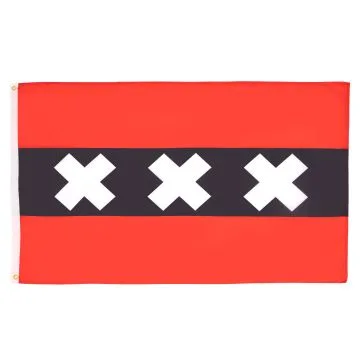 DRAPEAU AMSTERDAM 90x60cm - DRAPEAU HOLLANDAIS - PAYS-BAS 60 x 90 cm - DRAPEAUX