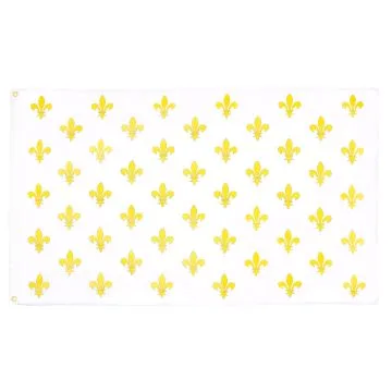 DRAPEAU FLEUR DE LYS BLANC ET OR 90x60cm - DRAPEAU ROYAL FRANÍ?AIS 60 x 90 cm - DRAPEAUX