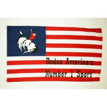 USA with Rodeo Flag 2' x 3' 100D polyester grommets