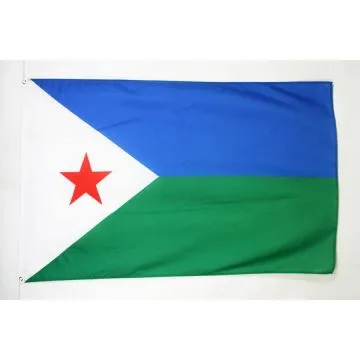 DRAPEAU DJIBOUTI 90x60cm - DRAPEAU DJIBOUTIEN 60 x 90 cm - DRAPEAUX