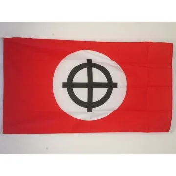 DRAPEAU CROIX CELTIQUE ROUGE 90x60cm - DRAPEAU CROIX NIMBÉE - CHRISTIANNISME 60 x 90 cm - DRAPEAUX