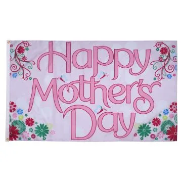 DRAPEAU JOYEUSES FÍ?TES DES MÍ?RES 90x60cm - DRAPEAU HAPPY MOTHER\'S DAY 60 x 90 cm - DRAPEAUX