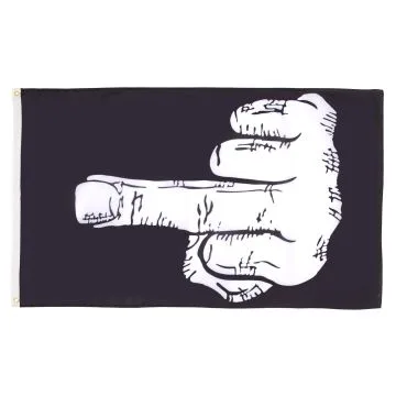 DRAPEAU DOIGT D\'HONNEUR 90x60cm - DRAPEAU BRAS D\'HONNEUR - FUCK 60 x 90 cm - DRAPEAUX