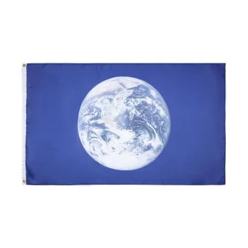 Planet Earth Flag 2' x 3' 100D polyester grommets