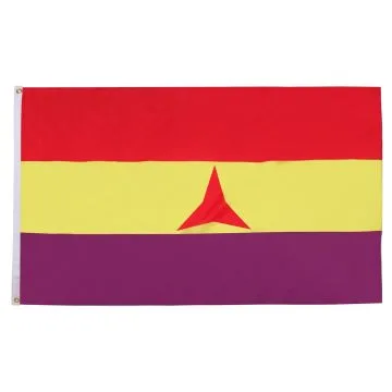 Bandera Española Republicana Brigadas Internacionales 90 x 60 cm poliéster 100D ojales metálicos
