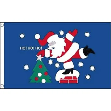 DRAPEAU PÍ?RE NOÍ?L HO HO HO 90x60cm - DRAPEAU SANTA CHRISTMAS 60 x 90 cm - DRAPEAUX