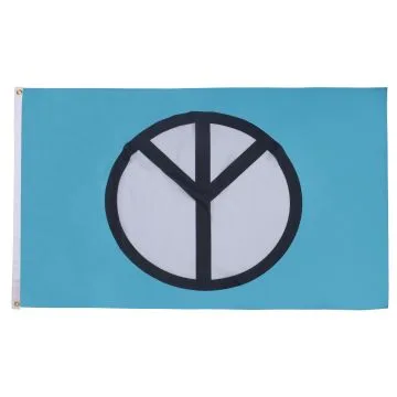 DRAPEAU SYMBOLE PAIX BLEU 90x60cm - DRAPEAU PEACE 60 x 90 cm - DRAPEAUX