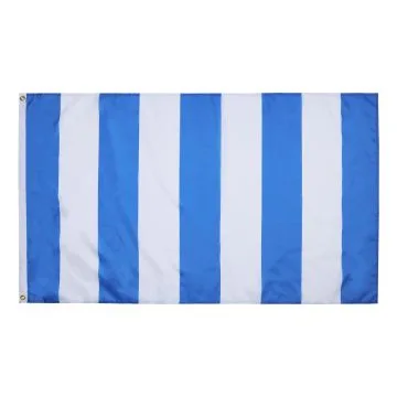 DRAPEAU BANDES BLEU ET BLANC 90x60cm - DRAPEAU Í? BANDES BLEUES ET BLANCHES 60 x 90 cm - DRAPEAUX