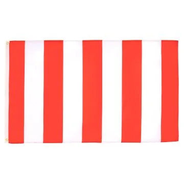 Bandera Franjas Roja y Blanca 90 x 60 cm poliéster 100D ojales metálicos
