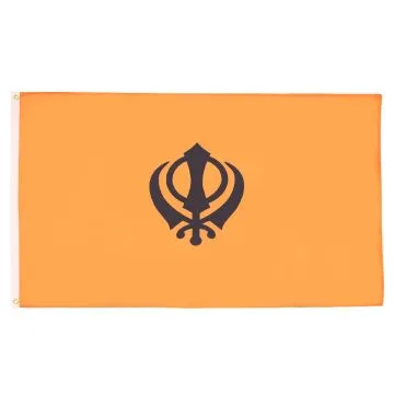 DRAPEAU RELIGION SIKHISTE 90x60cm - DRAPEAU KHANDA - SIKHISME 60 x 90 cm - DRAPEAUX