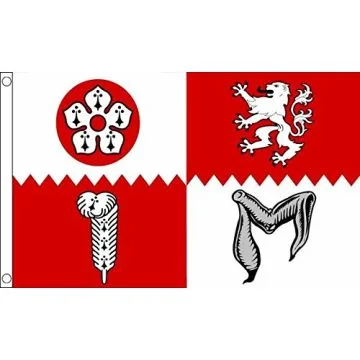 Leicestershire County Flag 2' x 3' 100D polyester grommets