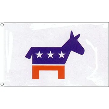 USA Democratic Party Flag 2' x 3' 100D polyester grommets